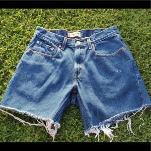 Levi's distressed shorts